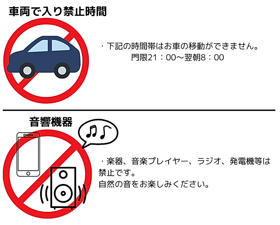 キャンプ場の利用ルール